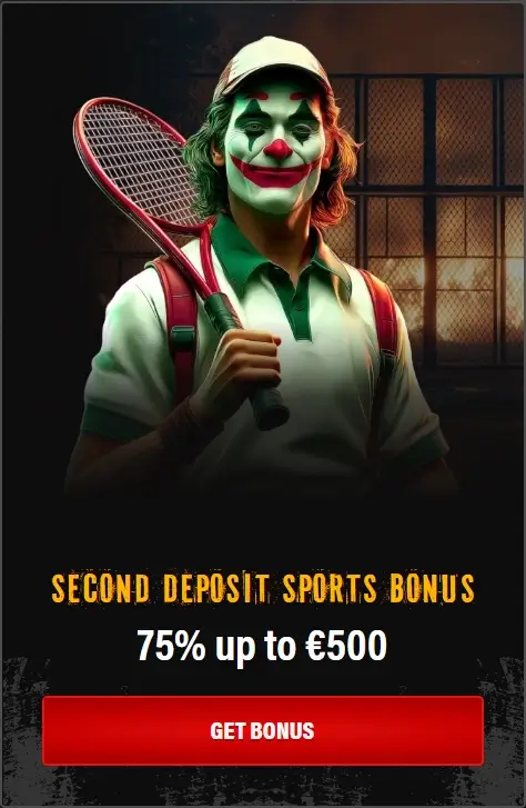 Jokey Second Deposit Bonus 75% up to €500