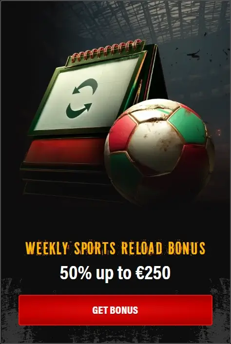 Weekly Sports Reload Bonus 50% up to €250